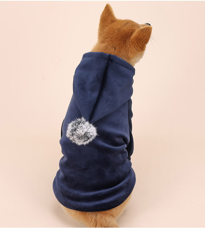 Pull en velours chaud pour chien – Automne & hiver