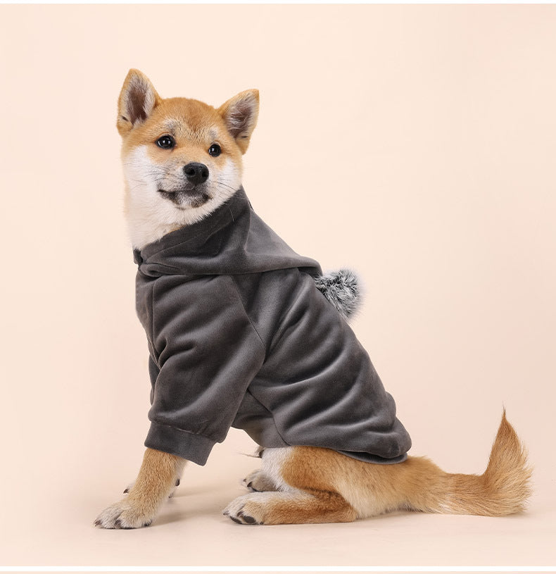 Pull en velours chaud pour chien – Automne & hiver